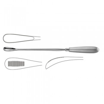 Cuzzi Placenta Scoop Blunt - Back Side Serrated Stainless Steel